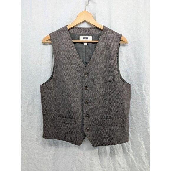 Joseph Abboud men's size medium brown wool blend suit vest button up K12 - Picture 1 of 10